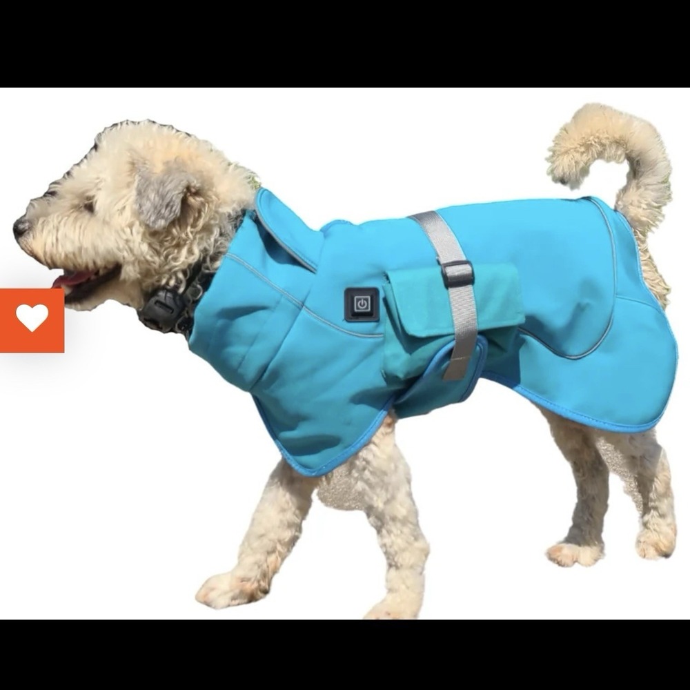 Dog Heathed Coat ( Rechargeable Power Bank Included ) 3 Adjustable Temp Size XS